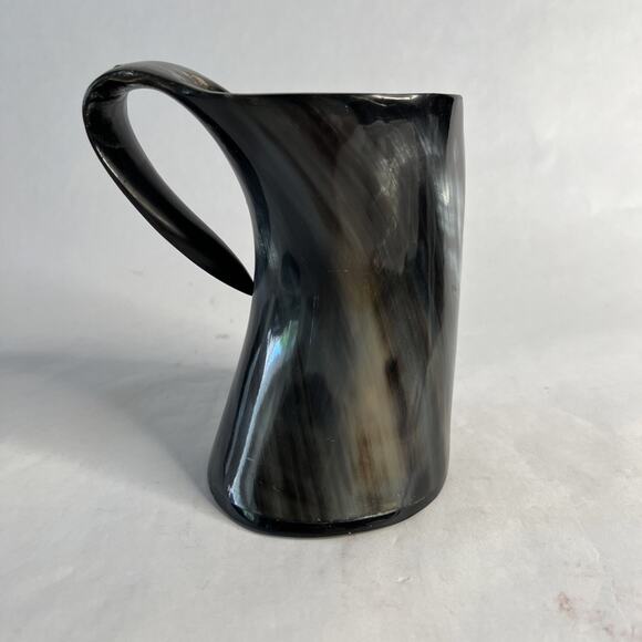 Viking Drinking Horn Mug – Faux Bone Plastic-horn tankard-Barware-Man Cave - Picture 2 of 7
